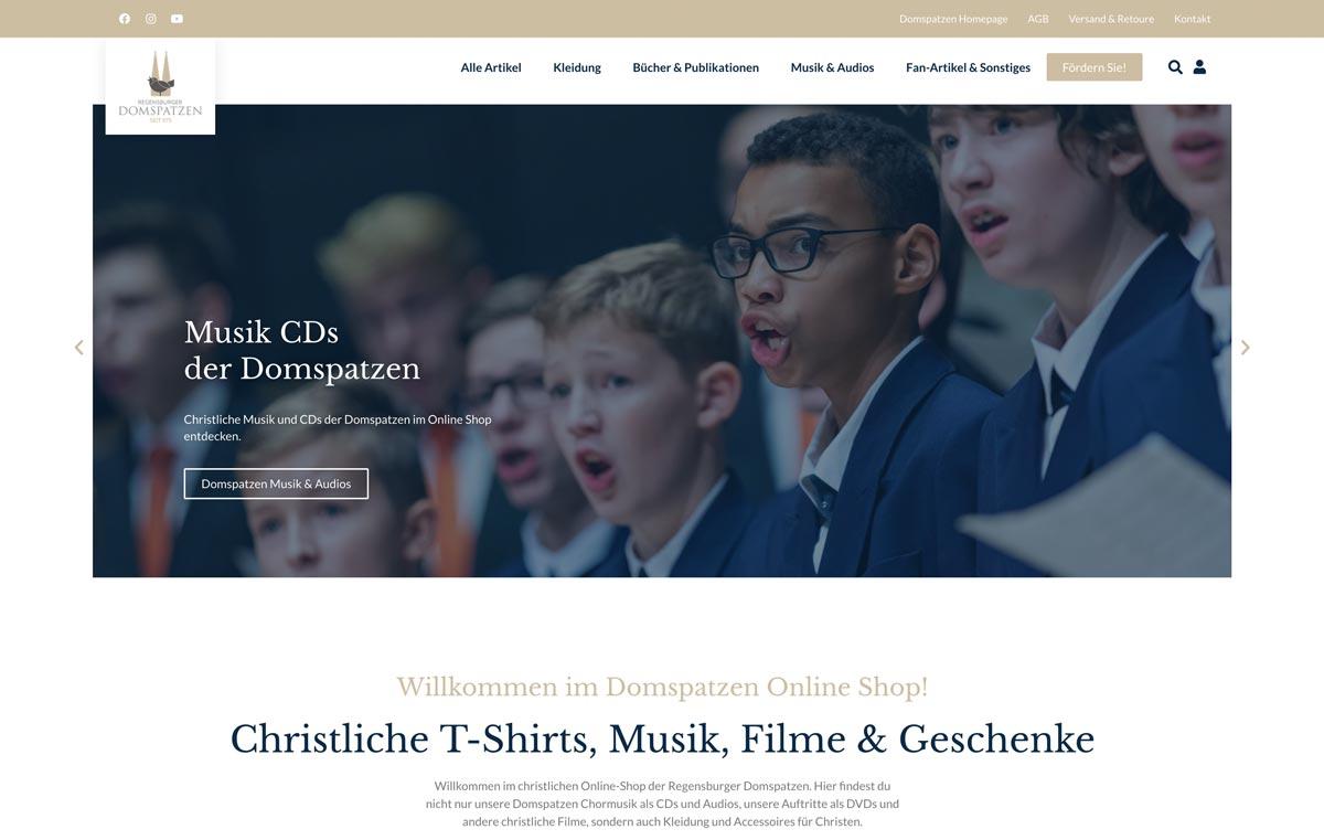 Regensburger Domspatzen Online Shop Design